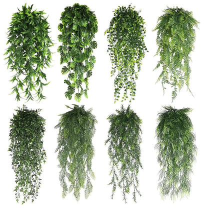 ARTIPLANTUS™ Faux Hanging Vines – Green Artificial Plant Set - 