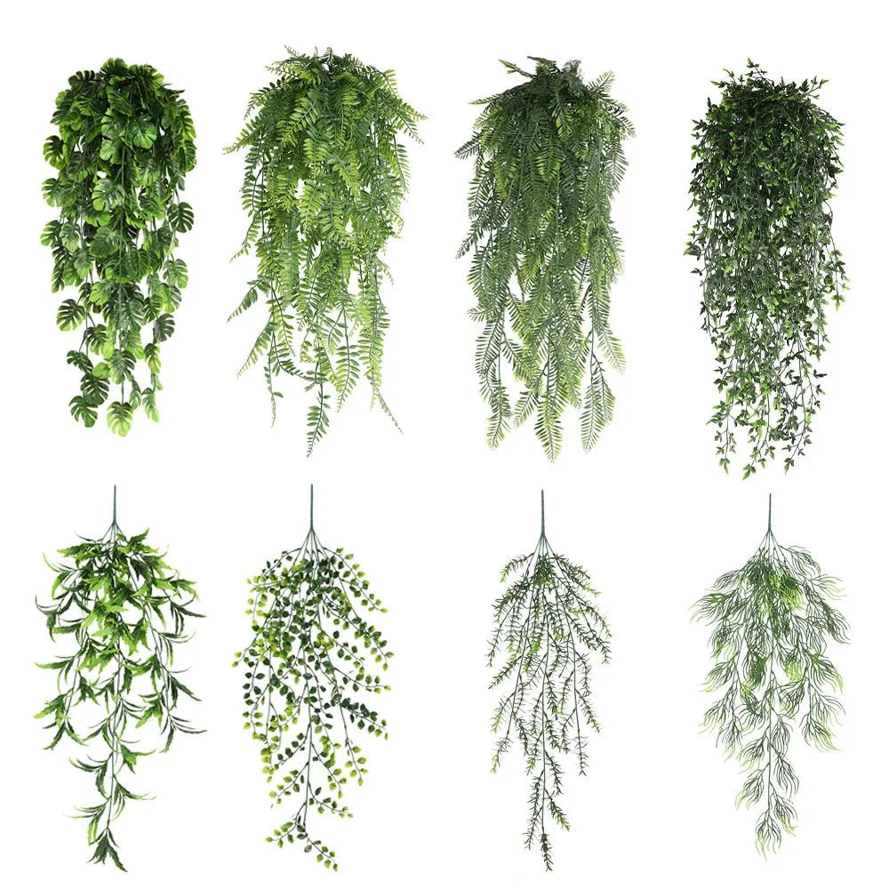 ARTIPLANTUS™ Faux Hanging Vines – Green Artificial Plant Set - 