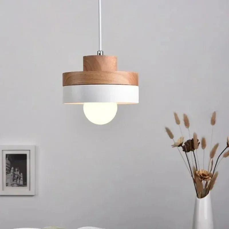 ASCELINA SITIO™ Wood Pendant Light – Modern Ceiling Lamp - 