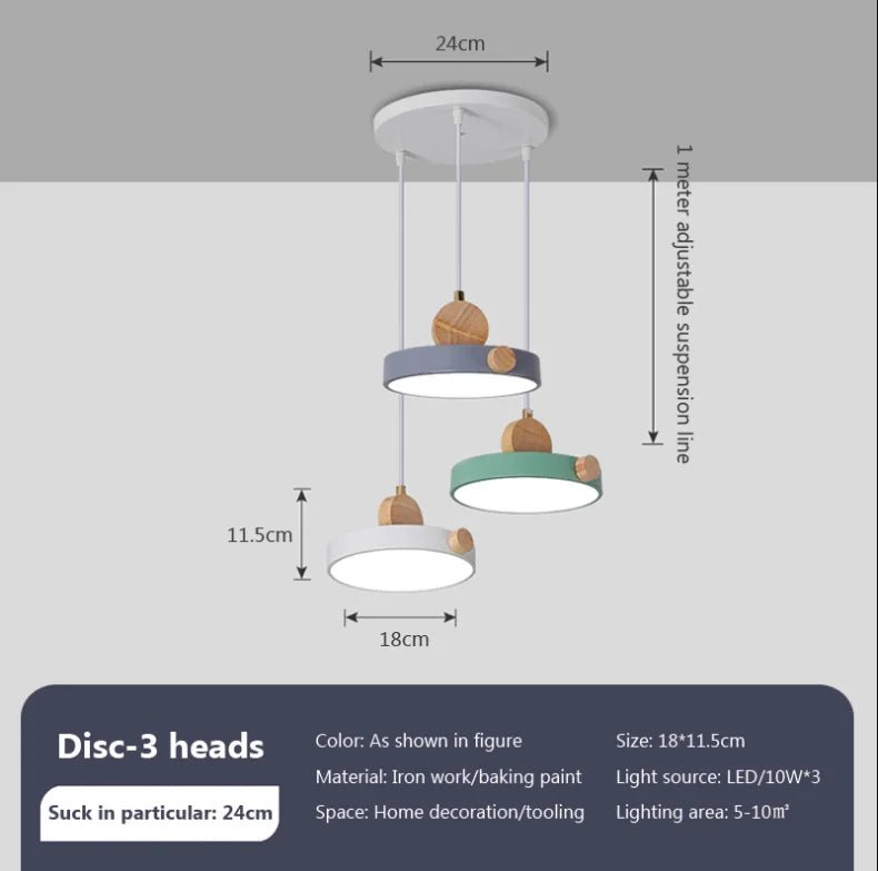 ASCELINA SITIO™ Wood Pendant Light – Modern Ceiling Lamp - 