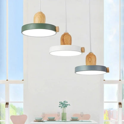 ASCELINA SITIO™ Wood Pendant Light – Modern Ceiling Lamp - 