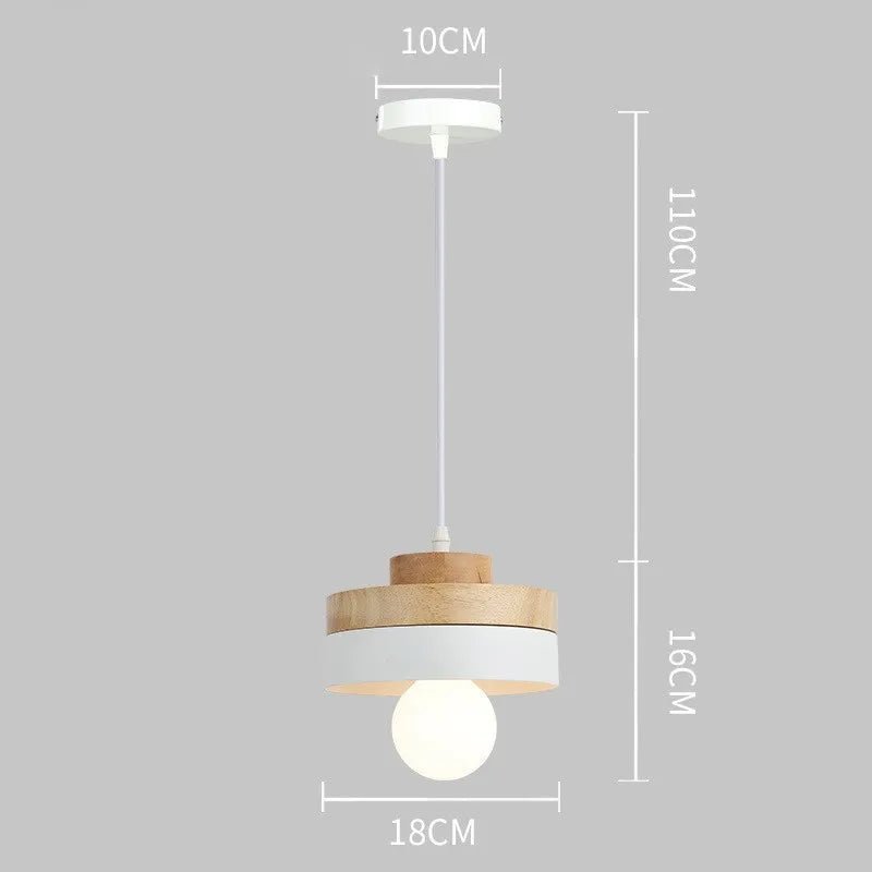ASCELINA SITIO™ Wood Pendant Light – Modern Ceiling Lamp - 