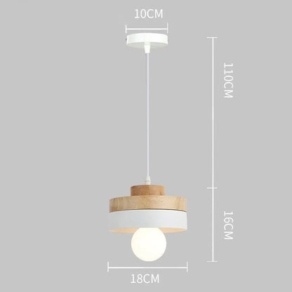 ASCELINA SITIO™ Wood Pendant Light – Modern Ceiling Lamp - 
