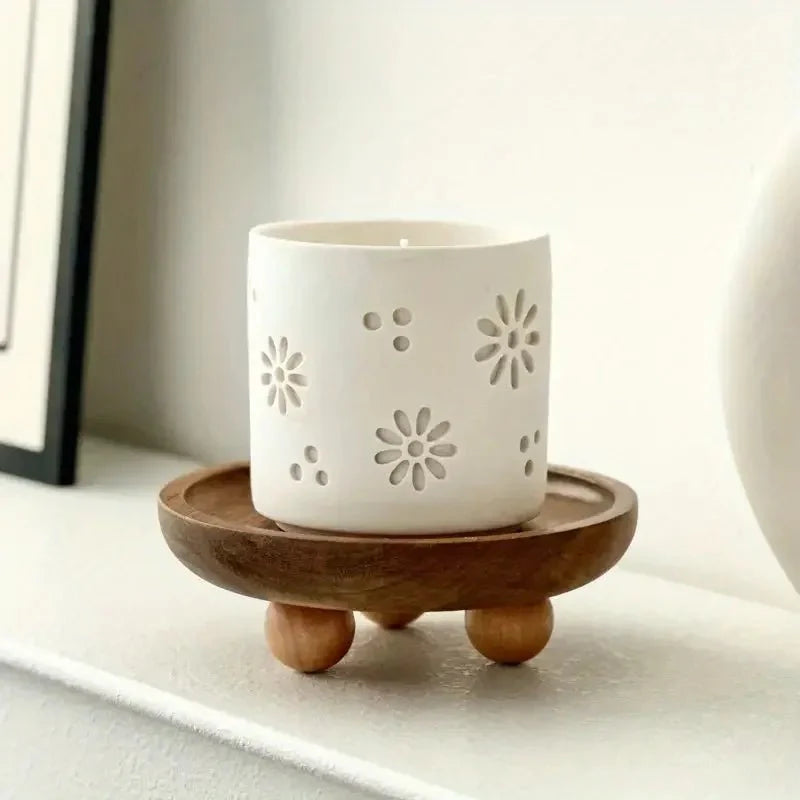 ASHUR™ Elevated Wooden Tray – Serving Stand - 