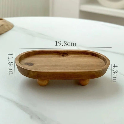 ASHUR™ Elevated Wooden Tray – Serving Stand - 