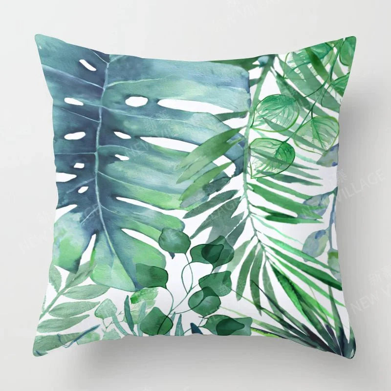 ASTRA™ Pillow Cover – Botanical Print Cushion Case for Sofa Decor - 