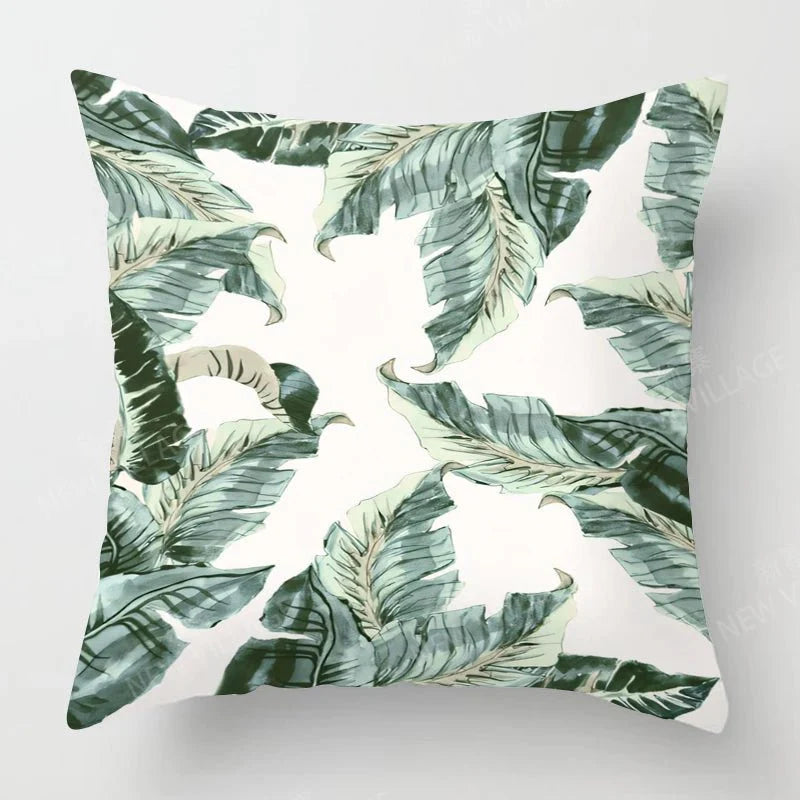 ASTRA™ Pillow Cover – Botanical Print Cushion Case for Sofa Decor - 