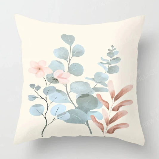 ASTRA™ Pillow Cover – Botanical Print Cushion Case for Sofa Decor - 