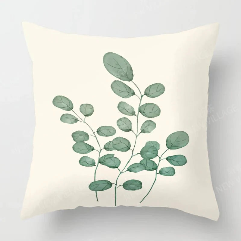 ASTRA™ Pillow Cover – Botanical Print Cushion Case for Sofa Decor - 