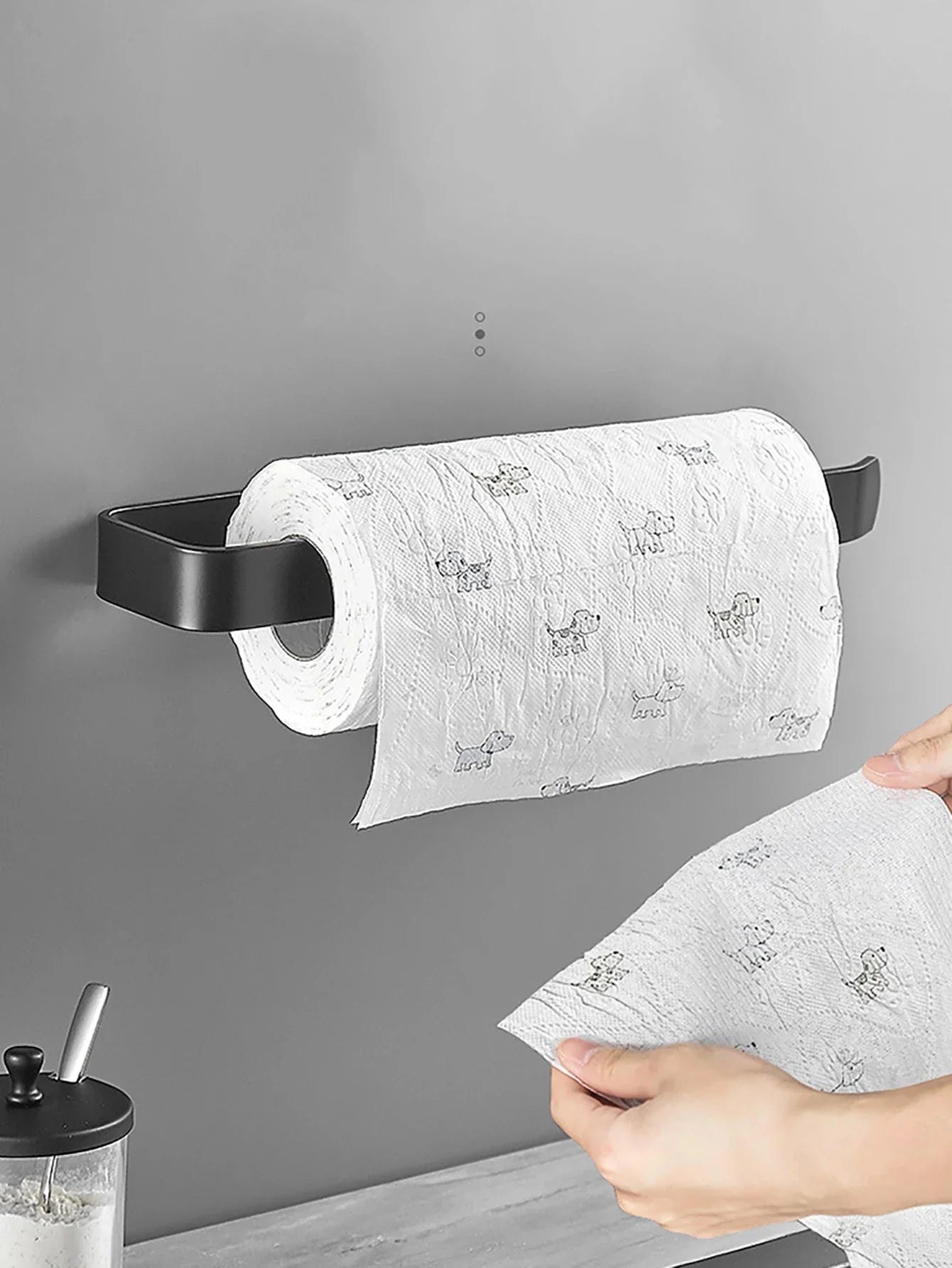 AUSON™ Adhesive Paper Towel Holder – No - Drill Kitchen Mount - 