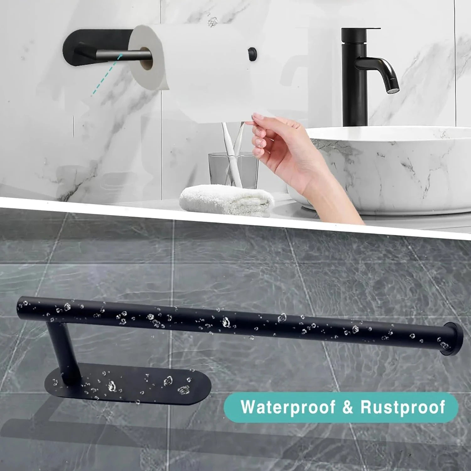 AUSON™ Adhesive Paper Towel Holder – No - Drill Kitchen Mount - 