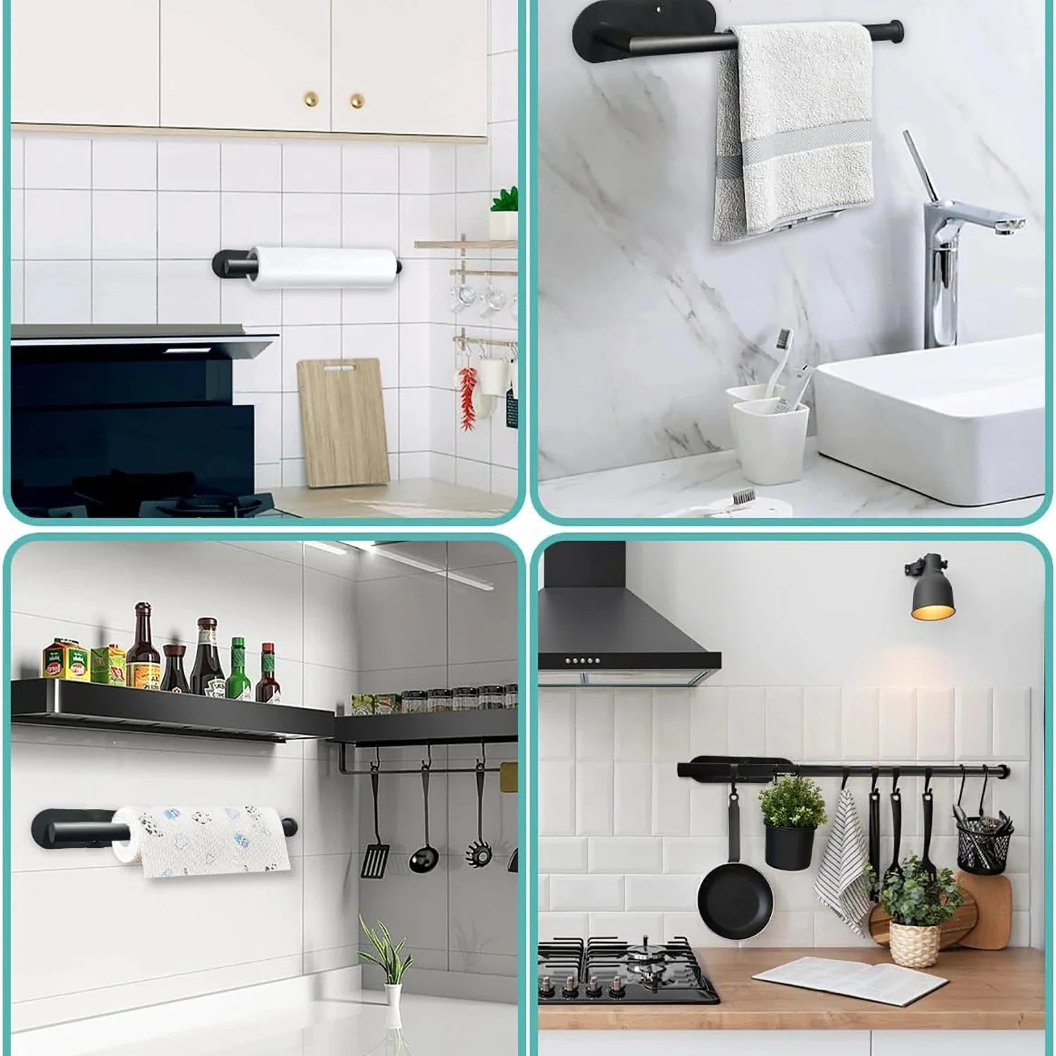 AUSON™ Adhesive Paper Towel Holder – No - Drill Kitchen Mount - 