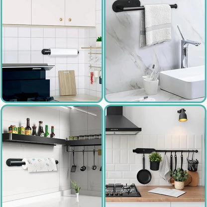 AUSON™ Adhesive Paper Towel Holder – No - Drill Kitchen Mount - 