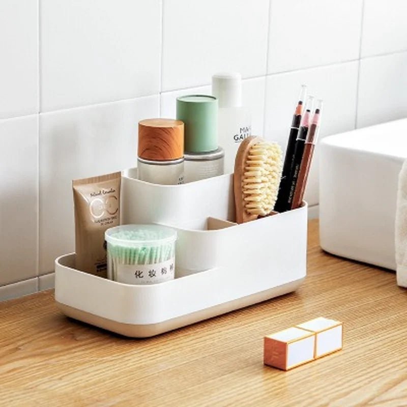 BELLE™ Makeup Organizer Tray – Matte Plastic Vanity Storage - 