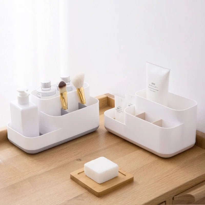 BELLE™ Makeup Organizer Tray – Matte Plastic Vanity Storage - 