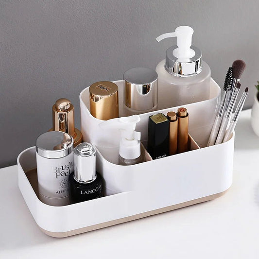 BELLE™ Makeup Organizer Tray – Matte Plastic Vanity Storage - 