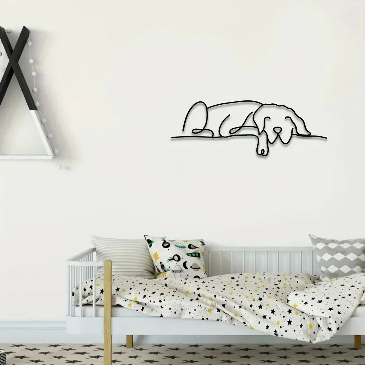 BELOVED™ Wire Wall – Romantic Line Drawing for Bedroom Decor - 
