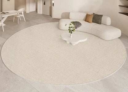 CIRCLEND™ Round Rug – Soft Textured Beige Area Carpet - 