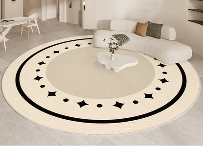 CIRCLEND™ Round Rug – Soft Textured Beige Area Carpet - 