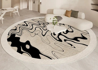 CIRCLEND™ Round Rug – Soft Textured Beige Area Carpet - 