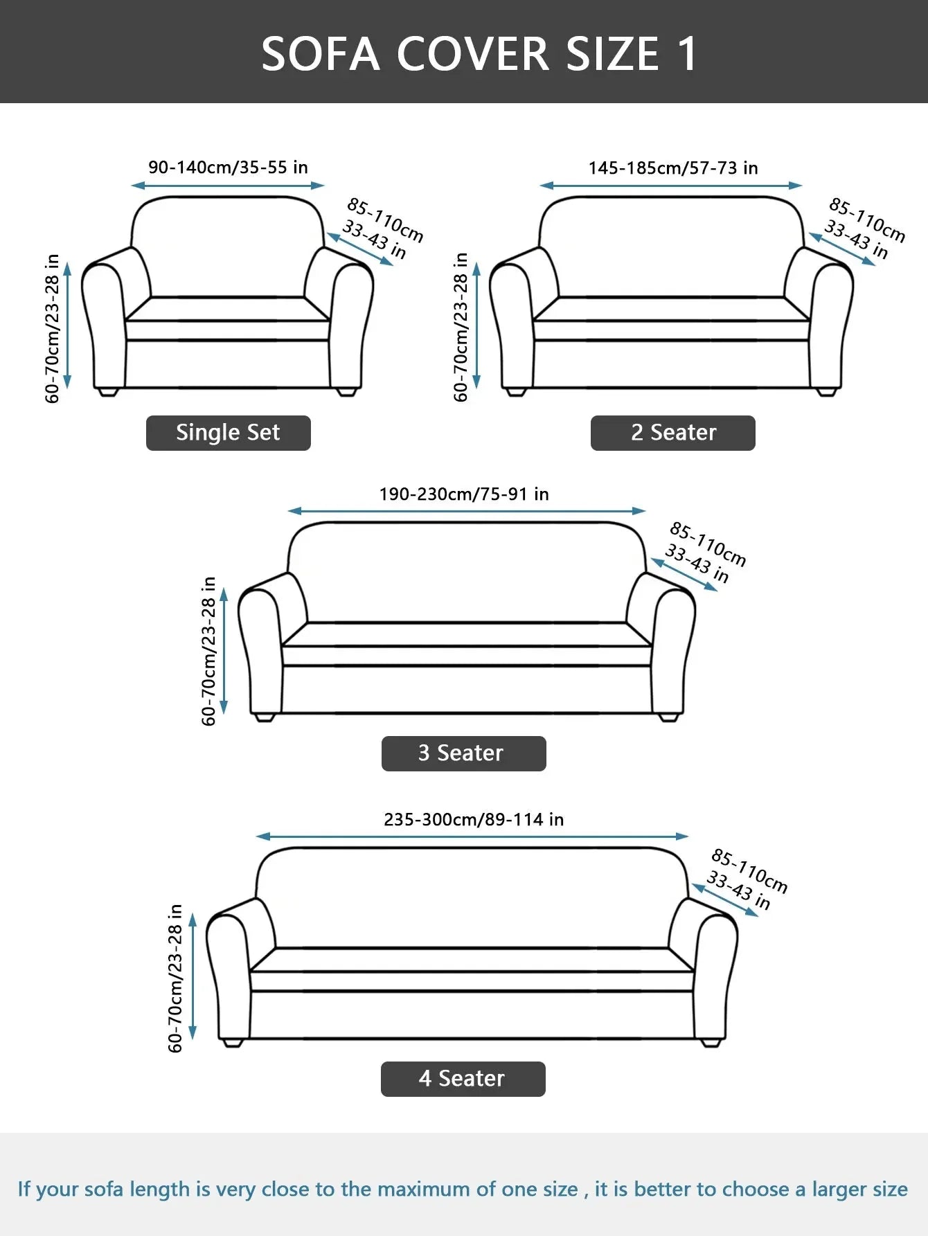 COPRISOF™ Sofa Cover – Stretch Fabric Slipcover for Couch - 
