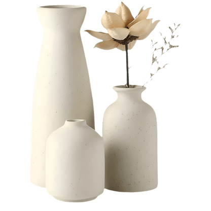CYNDRO™ Ceramic Vases – Minimalist Matte Set for Home Decor - 