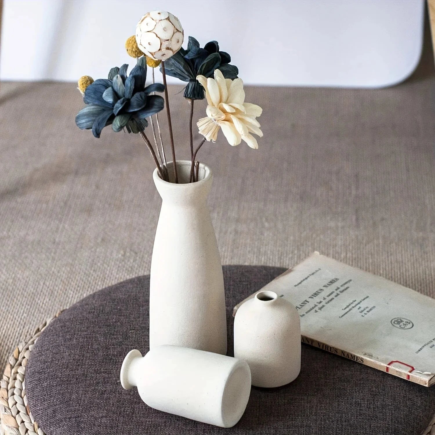 CYNDRO™ Ceramic Vases – Minimalist Matte Set for Home Decor - 