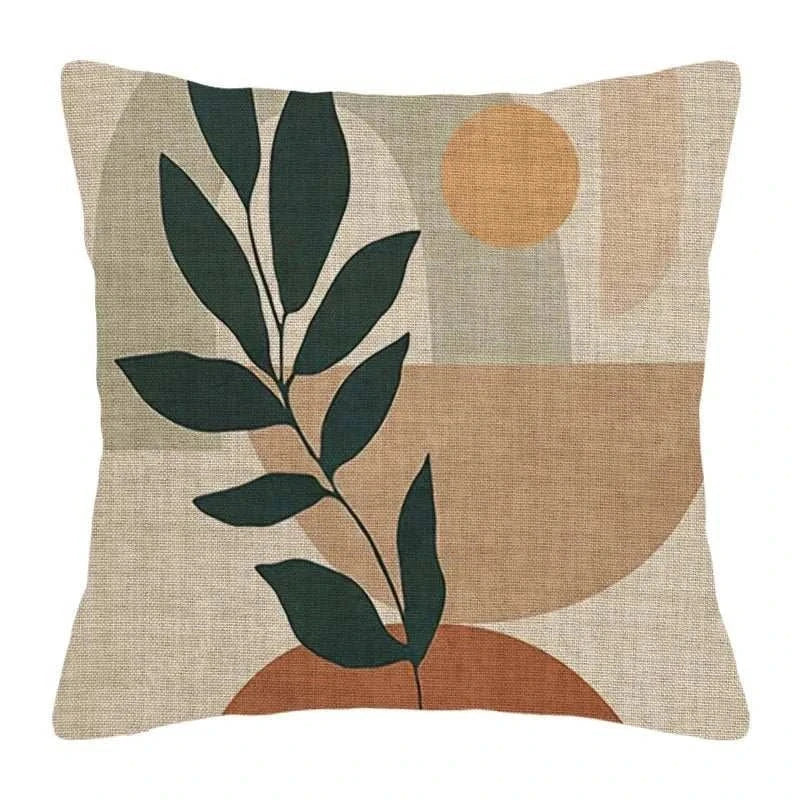 Handmade jacquard pillowcase with abstract design for sofas.