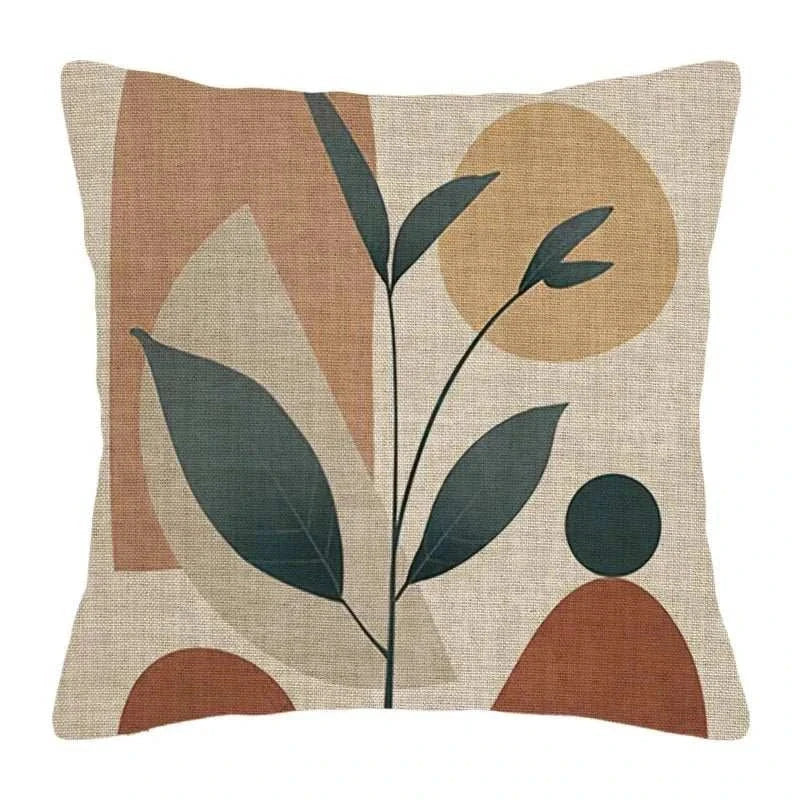 Handmade jacquard pillowcase with abstract design for sofas and chairs.