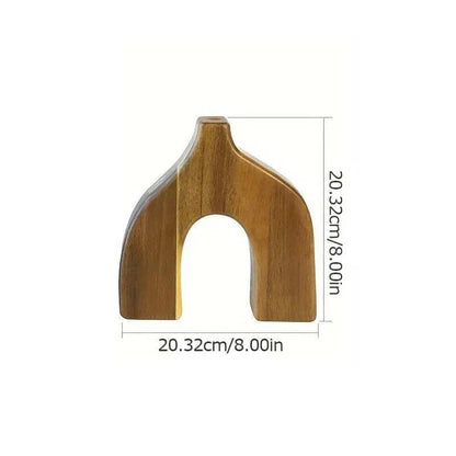 DON™ Wooden Vase – Nordic Minimalist Wood Decor for Shelves - 