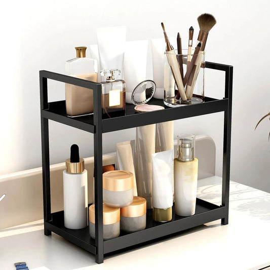 ELLE™ Vanity Organizer – 2 - Tier Shelf for Makeup or Bathroom Use - 