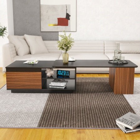 Extendable coffee table SCALA™ – Adjustable center table with drawers - coffe table