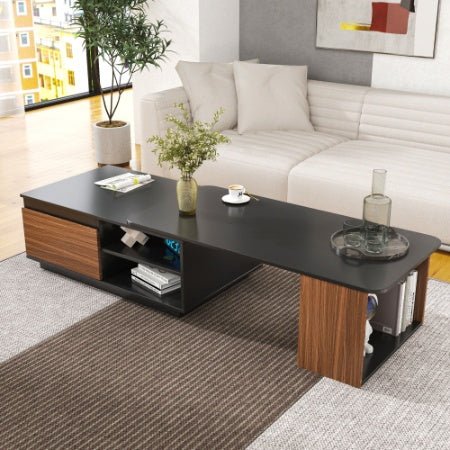 Extendable coffee table SCALA™ – Adjustable center table with drawers - coffe table