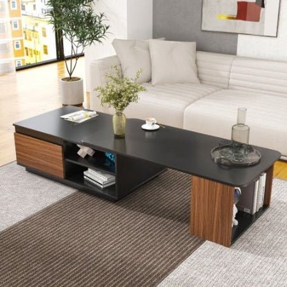Extendable coffee table SCALA™ – Adjustable center table with drawers - coffe table