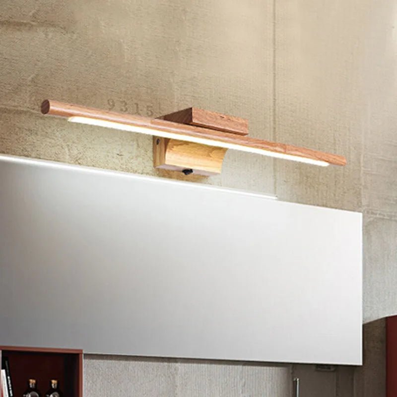 FALKI™ LED Mirror Light – Wooden Vanity Wall Lamp - 