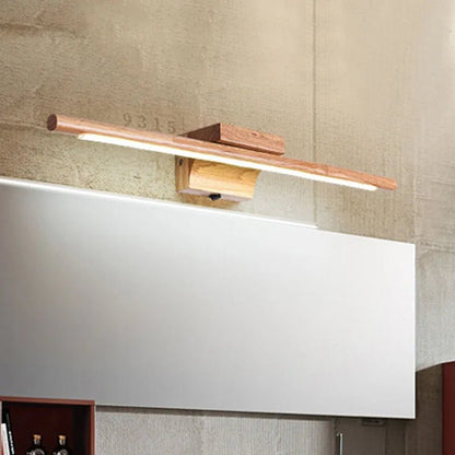 FALKI™ LED Mirror Light – Wooden Vanity Wall Lamp - 