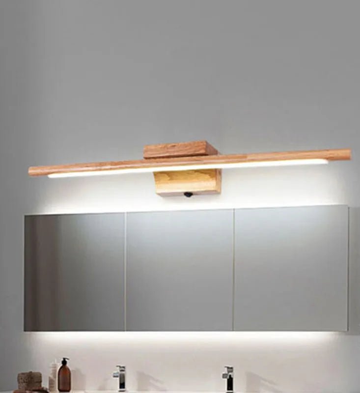 FALKI™ LED Mirror Light – Wooden Vanity Wall Lamp - 