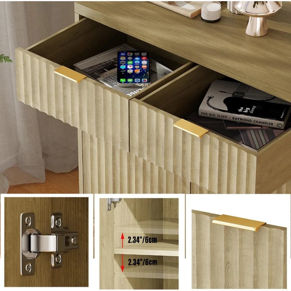 Fluted storage sideboard FLUTO™ - 