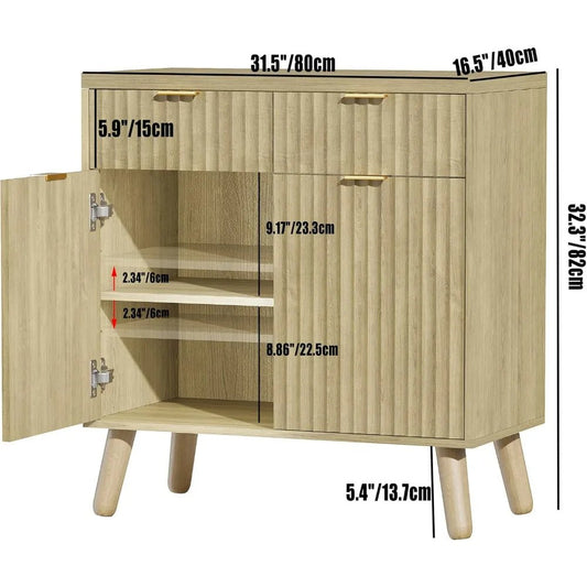 Fluted storage sideboard FLUTO™ - 