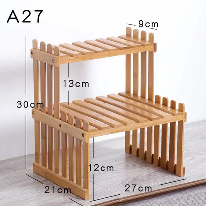 GARDENIA™ Bamboo Plant Stand – 3 - Tier Indoor Planter Shelf - 