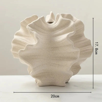 GEOplant™ Ceramic Vase – Natural Dried Flower Holder - 