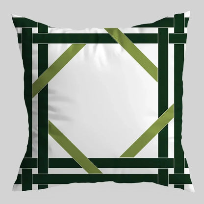 GREENLINE™ Pillow Cover – Cotton Cushion Case with Geometric Print - 