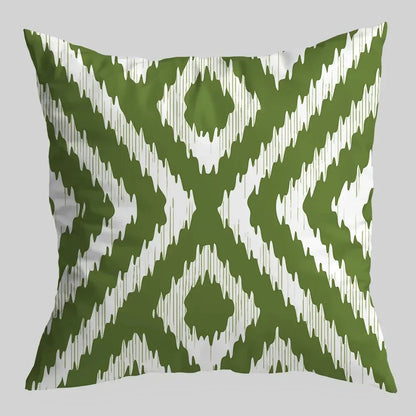 GREENLINE™ Pillow Cover – Cotton Cushion Case with Geometric Print - 