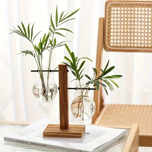 HYDROP™ Indoor Planter – Glass Hydroponic Stand for Herbs - 