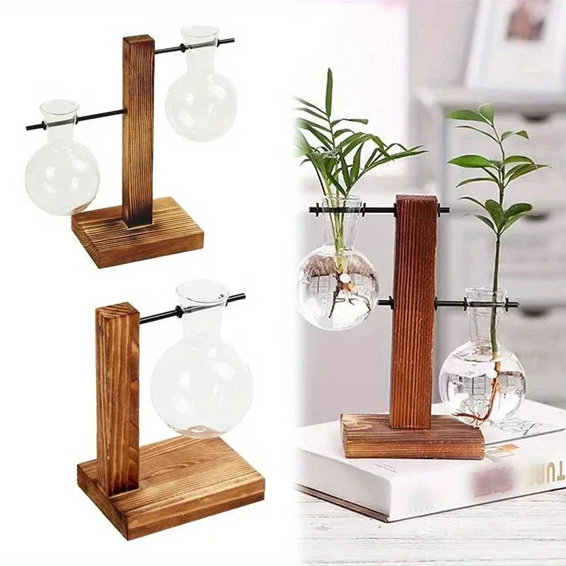 HYDROP™ Indoor Planter – Glass Hydroponic Stand for Herbs - 