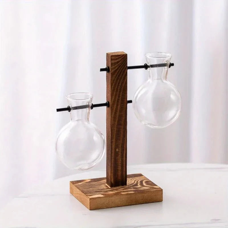 HYDROP™ Indoor Planter – Glass Hydroponic Stand for Herbs - 