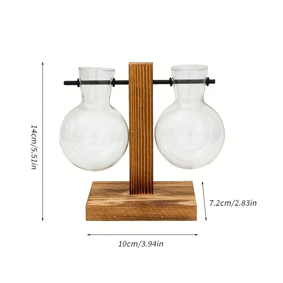 HYDROP™ Indoor Planter – Glass Hydroponic Stand for Herbs - 