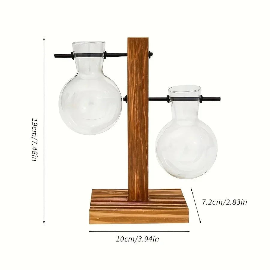 HYDROP™ Indoor Planter – Glass Hydroponic Stand for Herbs - 