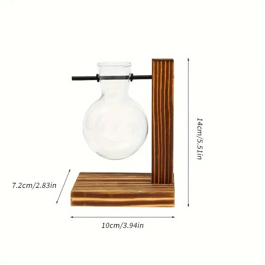 HYDROP™ Indoor Planter – Glass Hydroponic Stand for Herbs - 
