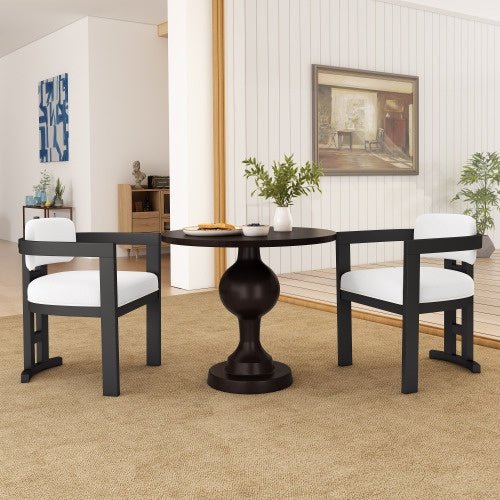 Indoor Upholstered Wood Dining Chair Set Of 2 - 
